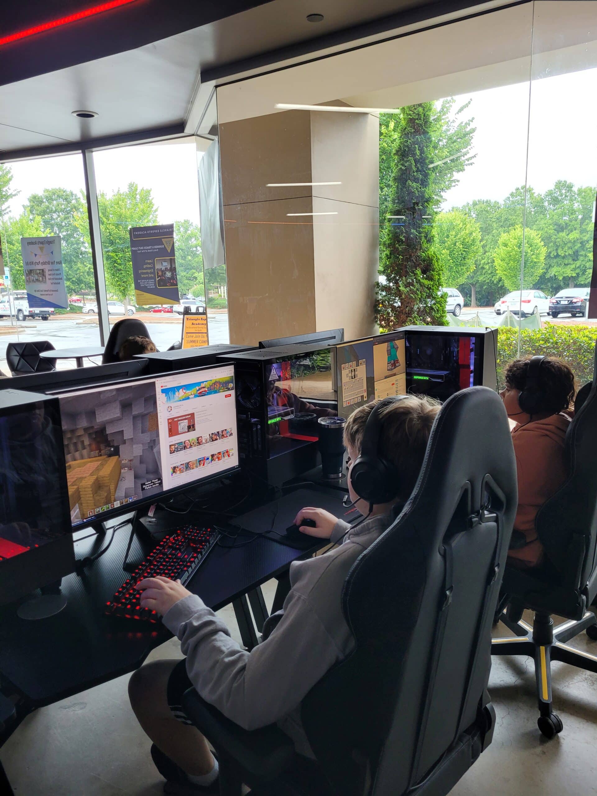 Triangle Esports Track Out Camps Kids on Computers